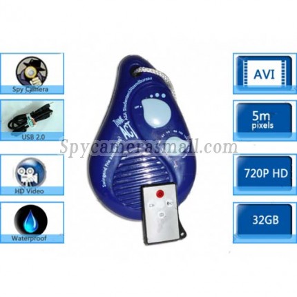 Bathroom Waterproof Spy Radio Camera DVR 32GB Motion Activated And Remote Control