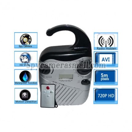 Waterproof Spy Radio Hidden HD 720P Spy Camera DVR 16GB (Motion Activated And Remote Control )