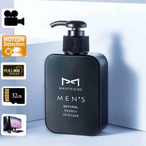 Shower Spy Camera Skin Care Control Oil Cleanser 32GB Memory 1080P HD Spy DVR Waterproof Remote Control