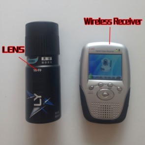 Wireless Bathroom Camera Spray Bottle Pinhole Spy Camera 2.4GHz with Portable Receiver-Increase Receive Distance